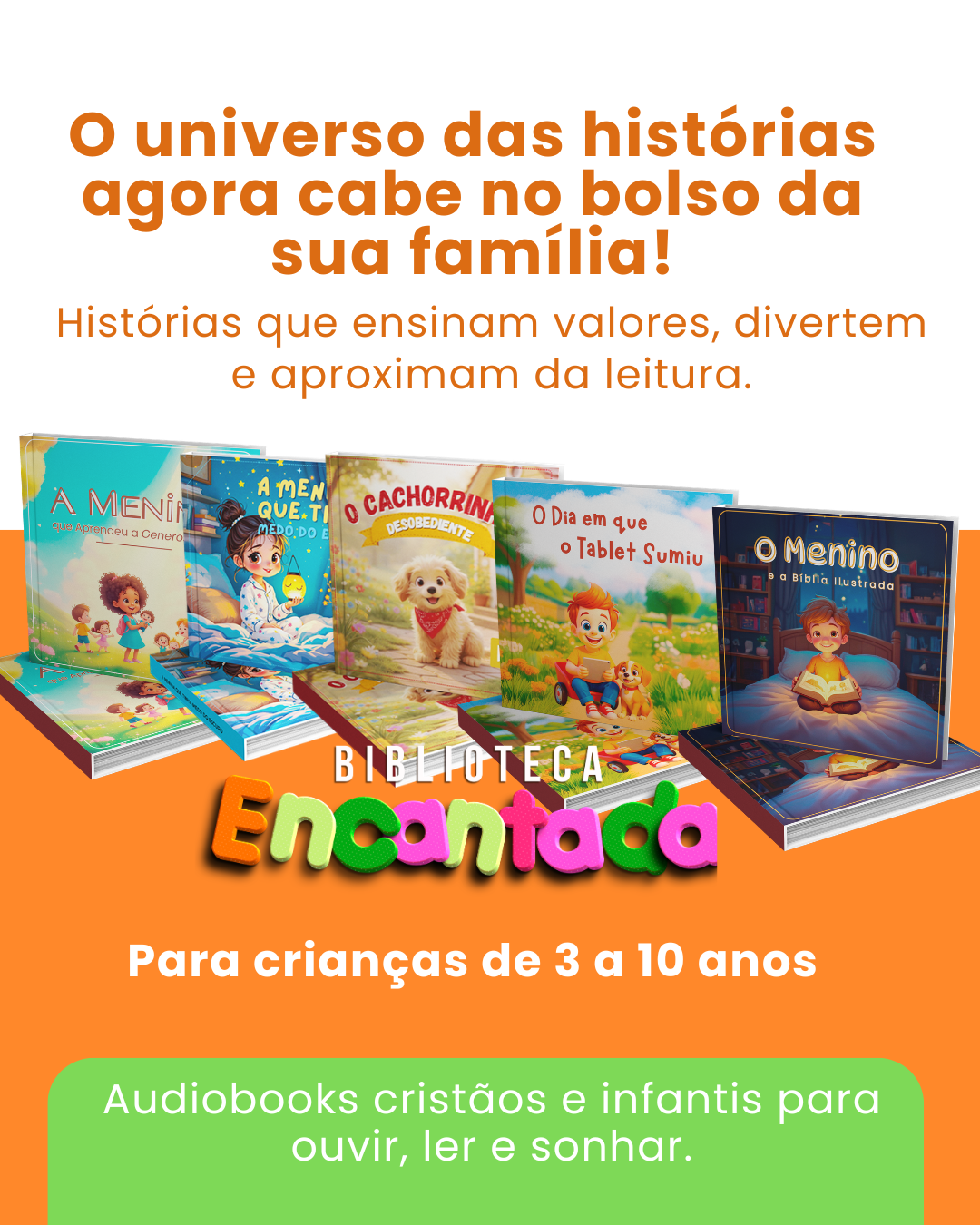 Biblioteca encantada imagens e áudio